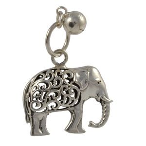 Sterling Silver Royal Elephant Pendant